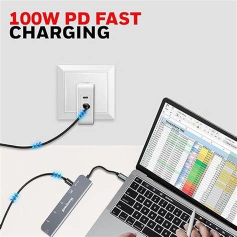 Honeywell 7-in-1 Type C Docking Station with 4K HDMI,1xUSB 3.0,2xUSB 2. ...