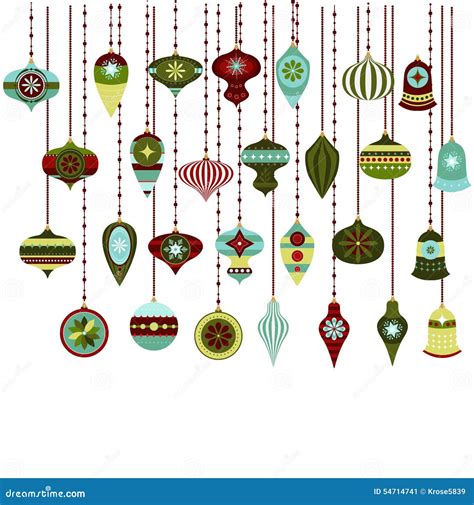 Vintage Christmas Decorations Clipart