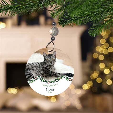 Cat Christmas Ornament Personalized Cat Ornament Pet - Etsy
