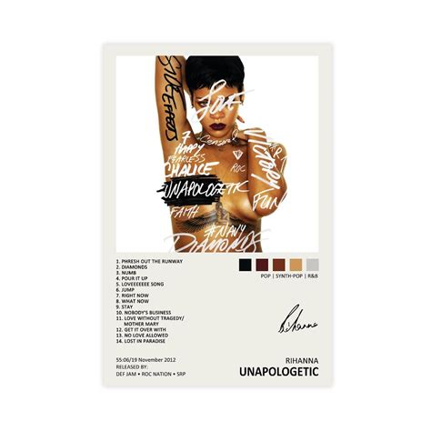 Rihanna Unapologetic Art RIHANNA Album Poster | Unapologetic