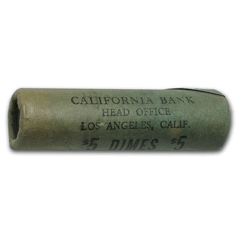 90% Silver Roosevelt Dimes 50-Coin Roll BU (Bank Wrapped) - Walmart.com