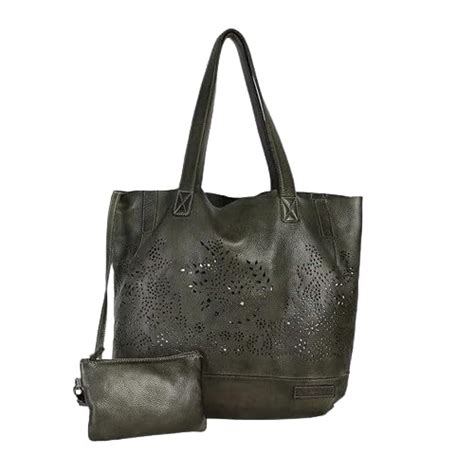 Buy ART N VINTAGE Milano Leather Shopper Tote Purse Handbag for Women ...
