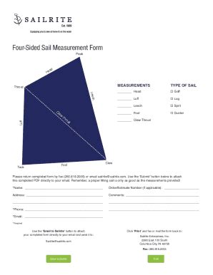 Fillable Online Sail Measurement Form - Sailrite Fax Email Print ...