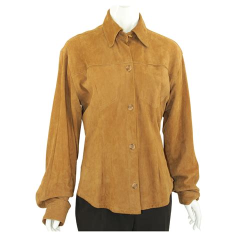 Vintage Suede Shirt Jacket Light Brown at 1stDibs | suede shirt jacket ...