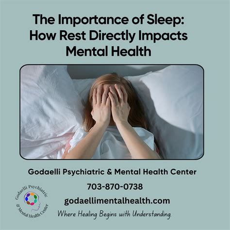 The Importance of Sleep: How Rest Directly Impacts Mental Health - Godaelli Psychiatry & Mental ...