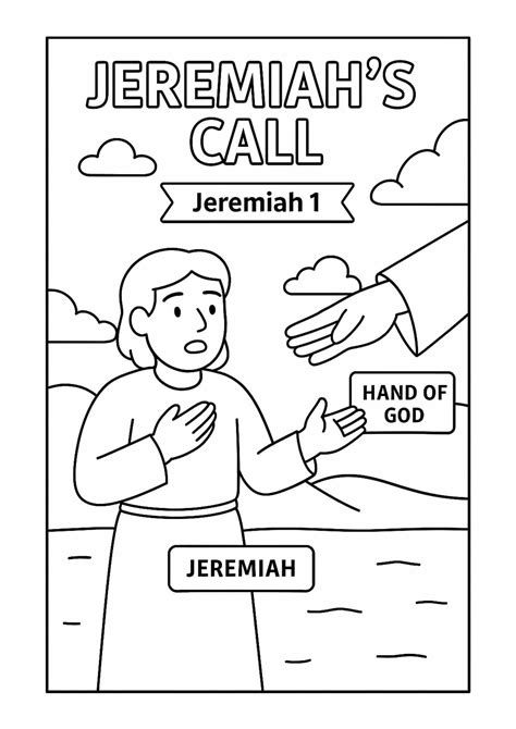 Jeremiah’s Call – Free Bible Coloring Page for Kids (Jeremiah 1) in ...