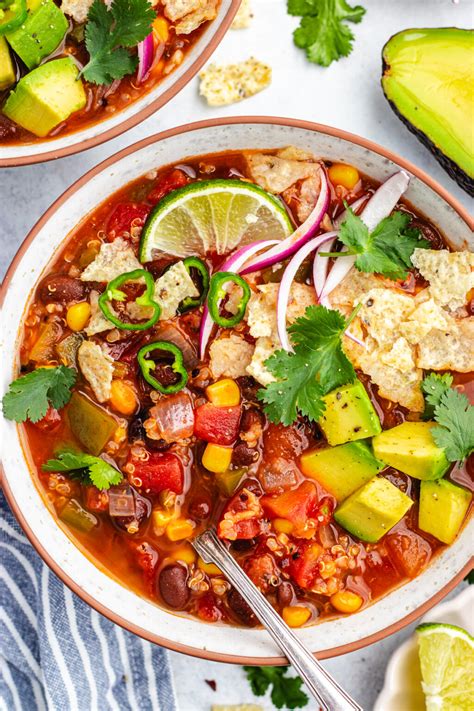 Vegan Taco Soup - The Delicious plate