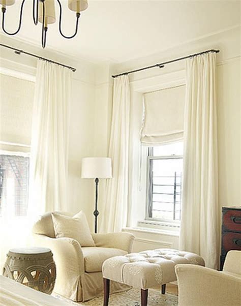 white drapes for living room