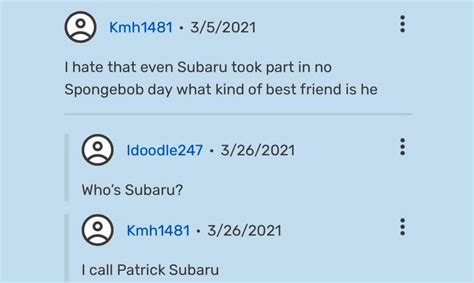 I Call Patrick Subaru | Know Your Meme