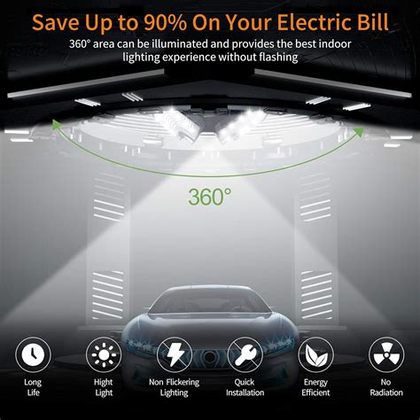 KERNOWO LED Garage Lights, 140W 18500 Lumens Garage Ceiling India | Ubuy