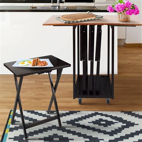 Buy Casual Home Drop Leaf Table with TV Trays Online at Lowest Price in ...