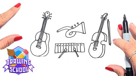 Image result for How to Draw Musical Instruments Easy
