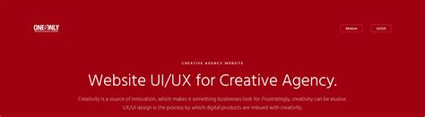 One&Only - Creative Agency | Website UI/UX | Case Study
