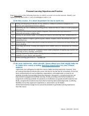 Image result for Personal Learning Objectives Examples