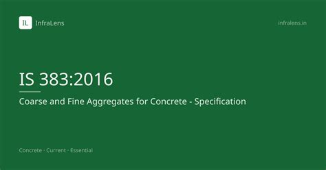 Download IS 383:2016 PDF · Aggregates for Concrete