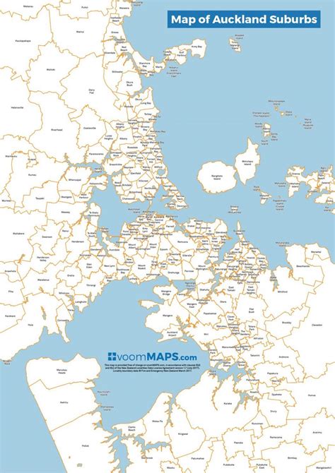 Auckland suburbs map - Map of Auckland suburbs (New Zealand)