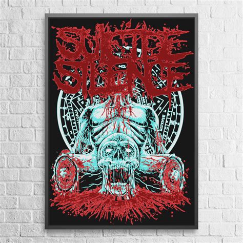 Suicide Silence Poster, Suicide Silence Bloody Artwok Wall Poster ...
