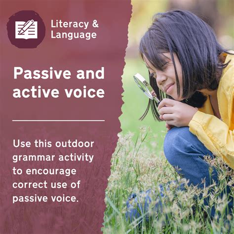 Passive and Active Voice | Outdoor Lesson Idea by Learning through ...