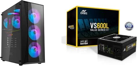 Ant Esports 220 Air Mid- Tower Computer Case/Gaming Cabinet - Black ...