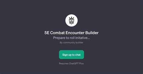 5E Combat Encounter Builder - AI Tool For Games
