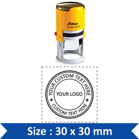 Shiny Round Stamp S-07 - Rubber Stamps Online