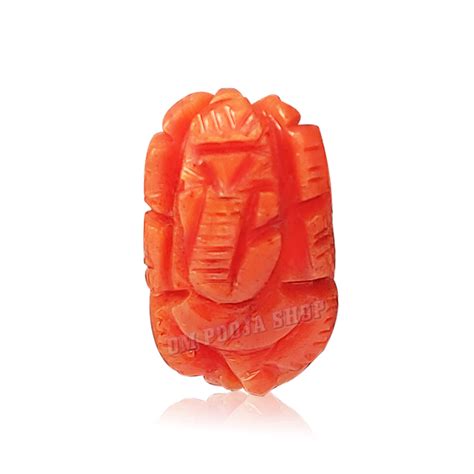 Buy Ganpati in Red Coral (Munga) - 7.5 carat online