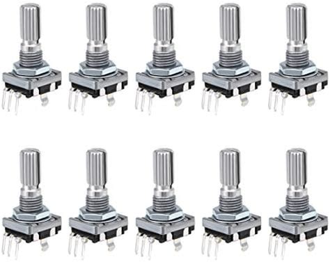 uxcell 360 Degree Rotary Encoder Code Switch Digital Potentiometer EC11 ...