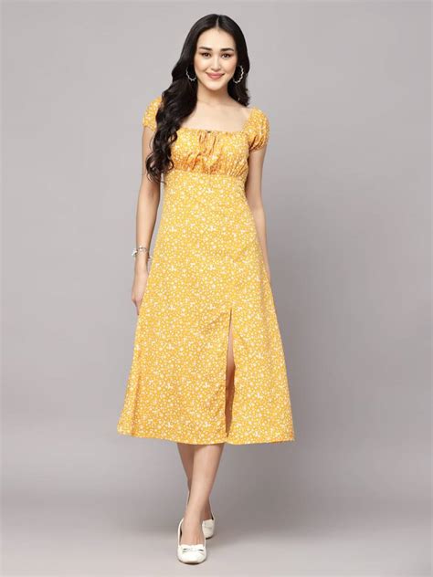 AAYU Women A-line Yellow Dress - Buy AAYU Women A-line Yellow Dress ...