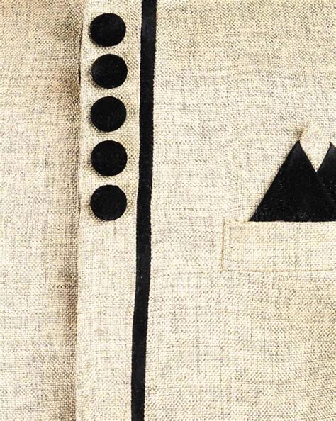 Buy Gold WINTAGE Heathered Single-Breasted Blazer with Contrast ...