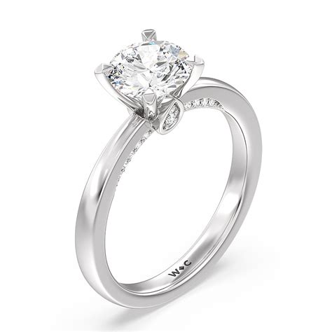 Adorned Hidden Accent Diamond Engagement Ring – WithClarity India