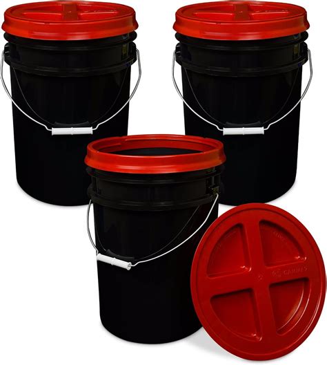 Amazon.com: ePackageSupply 5 Gallon Black Bucket with Gamma Seal Screw ...