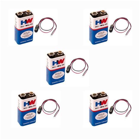 geeta enterprises 9 VOLTS HW BATTERY with Connector, HI-WATT 100% 9V ...