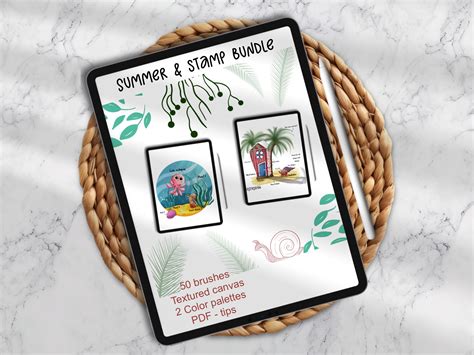 Summer Brushes and Stamp set Bundle - Payhip