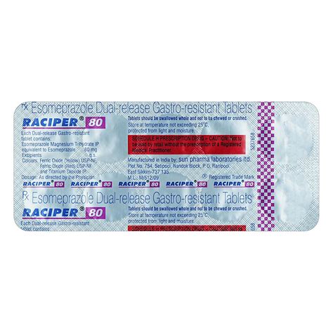 Raciper 80 Tablet | Uses, Side Effects, Price | Apollo Pharmacy