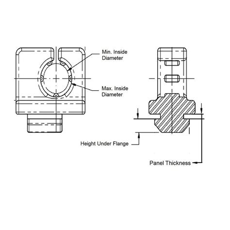 Essentra SRRC - Rubber Cushion - Line drawing