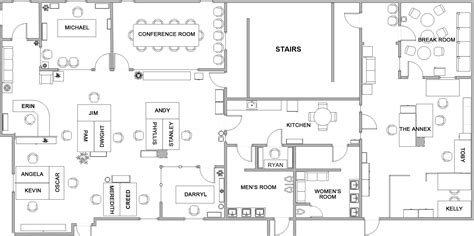Dunder Mifflin Office Floor Plan The Office Layout Of The Office