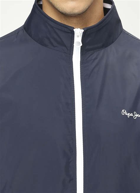 NAVY LIGHTWEIGHT FULL SLEEVE JACKET | Pepe Jeans India