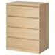 MALM Chest of 4 drawers, black-brown, 80x100 cm - IKEA