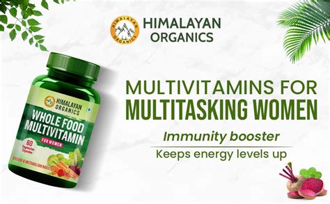 Himalayan Organics Whole Food Multivitamin For Women With Vitamin B1 ...