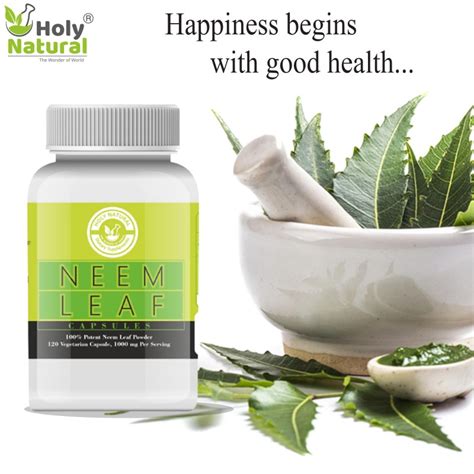 Neem Powder Capsule - 120 Veggie Caps| Holy Natural
