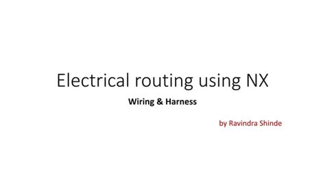 Image result for NX Electrical Routing Tutorial