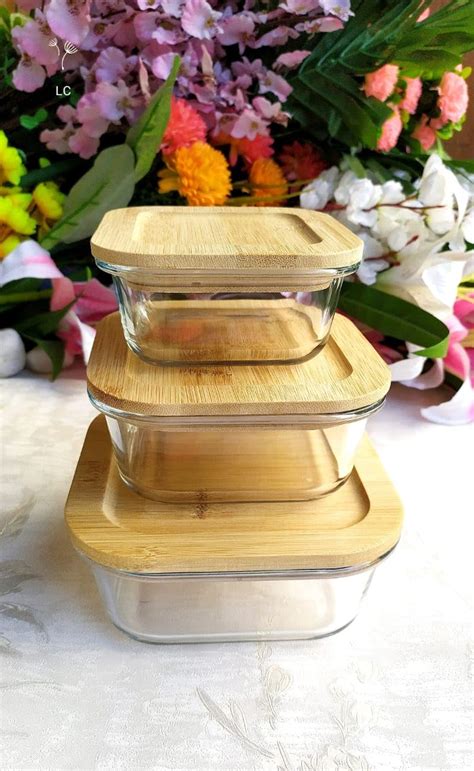 Buy LORD'S CREATION Square Glass Leak Proof Food Storage Container with ...