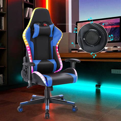 Blue Gaming Chair With Speakers at Sarah Lee blog