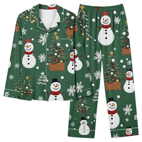 Censtreet Womens Christmas Pajama Sets 2 Piece Long Sleeve Sleepwear ...