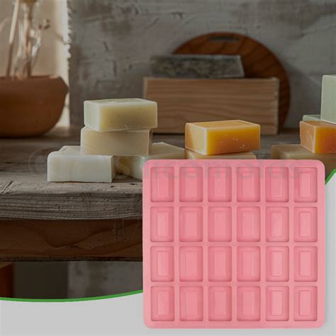 SILICOMOLDS - 15gms - Rectangle - 24 Cavities Silicone Soap Mold-URP04