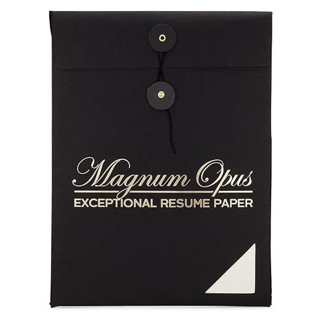 Magnum Opus Resume Paper - 50 sheets | Exceptional white ivory 28 lb NO ...