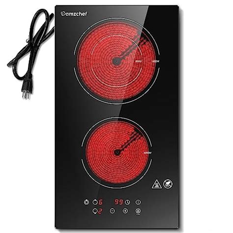 Buy AMZCHEF 2 Burner Electric Cooktop 12 Inch, Domino Electric Stove ...