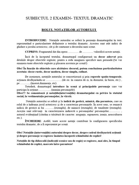 Image result for Subiectul 2 Opera Dramatica