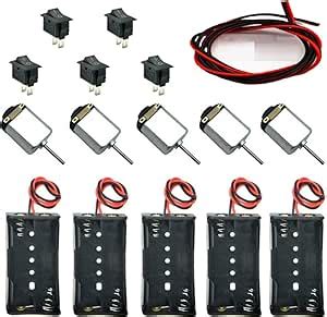 Scriptronics® DC Motor, Her Kindness 5 Sets of DC Motor Kits Mini Model ...