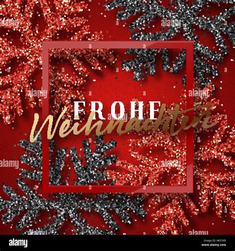 Merry Christmas. German inscription. Frohe Weihnachten Stock Vector ...